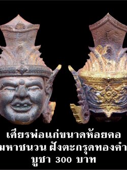 เศียรพ่อแก่ รุ่นชาตกาลบูชาครู ปุญญกาโม๖๔ เนื้อมหาชนวน ฝังตะกรุดทองคำแท้ หลวงพ่อพัฒน์ วัดห้วยด้วน จ.นครสวรรค์