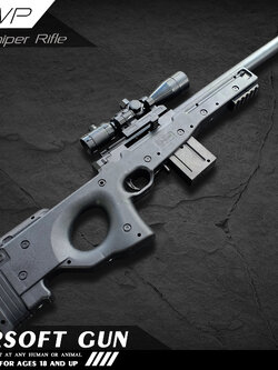 ปืนของเล่น ปืนอัดลม ทรงAWP สีดำ ขนาดยาว 74cm