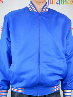 College Jacket เสื้อแจ็คเก็ตสีน้ำเงินสไตล์วัยรุ่น