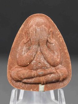 พระปิดตาพิมพ์ปลดหนี้หลวงปู่โต๊ะ เนื้อชานหมากฝังตะกรุดเงินแท้ 1 ดอก หลังยันต์นะ รุ่นสร้างโบสถ์วัดบ้านอ้อ