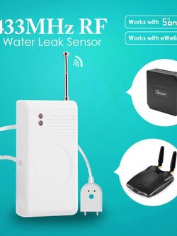RF 433Mhz + Water Leak Sensor วัดน้ำล้น ครบชุดพร้อมใช้ ของแถม