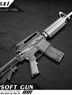 ปืนของเล่น ปืนอัดลม ทรงM16 สีดำ ขนาดยาว 67cm