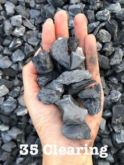 หิน 3/4 สีดำ