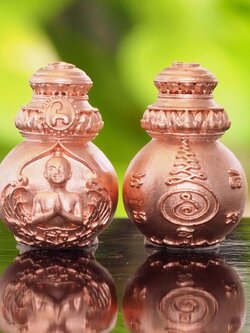 น้ำเต้าไอ้ไข่ รุ่นโครตเศรษฐี เนื้อกะไหล่นาค วัดเขาชะเมา จ.นครศรีธรรมราช