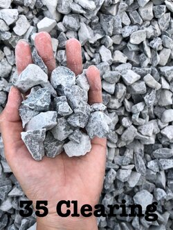 หิน 3/4 สีเทา