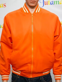 College Jacket เสื้อแจ็คเก็ตสีส้มสไตล์วัยรุ่น