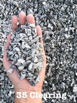 หินเกล็ด 3/8 สีเทา