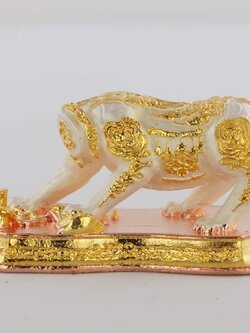 เสือหัวขาด รุ่น ราชาพยัคฆ์ เนื้อโลหะชุบสามกษัตริย์(3K)