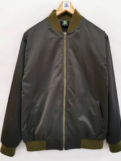 College Jacket 14 เสื้อแจ็คเก็ตสีเขียวขี้ม้าสไตล์วัยรุ่น