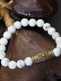 สร้อยหินมงคลร้อยลูกสะกดหน้าท้าวเวสสุวรรณ-เศรษฐี เนื้อทองระฆังเก่า