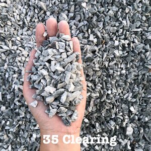 หินเกล็ด 3/8 สีเทา