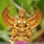 พญาครุฑ รุ่นเศรษฐีเงินไหลมา เนื้อชนวนทองล้นเบ้า สัมฤทธิ์โชค(พิมพ์ใหญ่ 4 ซม.)
