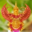 พญาครุฑ รุ่นเศรษฐีเงินไหลมา เนื้อมหาชนวนทองพระนครปีกแดง(พิมพ์ใหญ่ 4 ซม.)