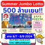 [พรีออเดอร์] ชุด 50 ใบ Summer Jumbo Lotto 2024 ลอตเตอรี่ญี่ปุ่น ซัมเมอร์ จัมโบ้ งวดที่ 1013 ราคาพิเศษ