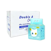 (ยกลัง) 12 แพ็ก Double A Care เพียว & พรีเมียมทิชชู่ หนา 3 ชั้น แบบ Travel pack 60 แผ่น/ชิ้น