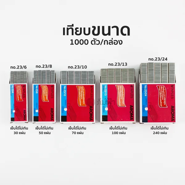( 1 กล่อง ) ลวดเย็บ ลวดเย็บกระดาษ 1000 ตัว/กล่อง Aroma image 2 ( 1 กล่อง ) ลวดเย็บ ลวดเย็บกระดาษ 1000 ตัว/กล่อง Aroma image 2