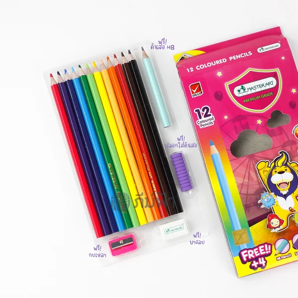 สีไม้ Master Art ด้ามเหลี่ยม รุ่น Super Bright image 4 สีไม้ Master Art ด้ามเหลี่ยม รุ่น Super Bright image 4