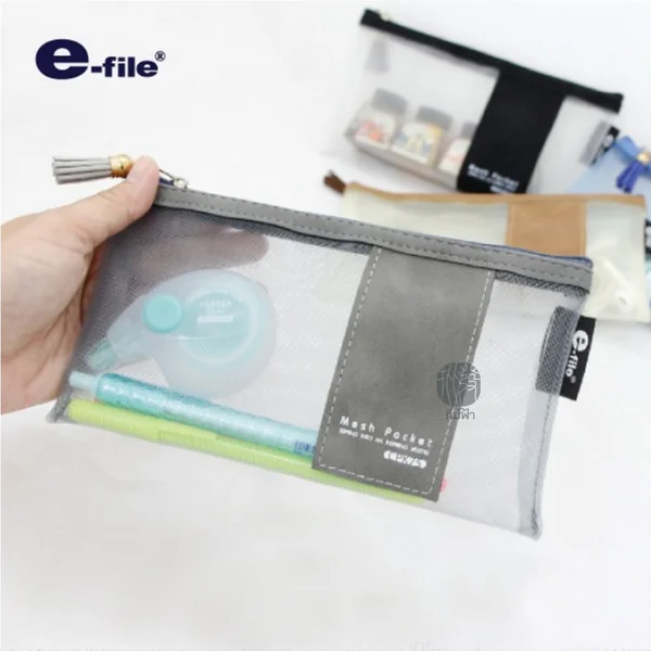 กระเป๋าดินสอ กระเป๋าอเนกประสงค์ ผ้าตาข่าย+พีวีซี e-file รุ่น CPK75 MeshPocket image 2 กระเป๋าดินสอ กระเป๋าอเนกประสงค์ ผ้าตาข่าย+พีวีซี e-file รุ่น CPK75 MeshPocket image 2