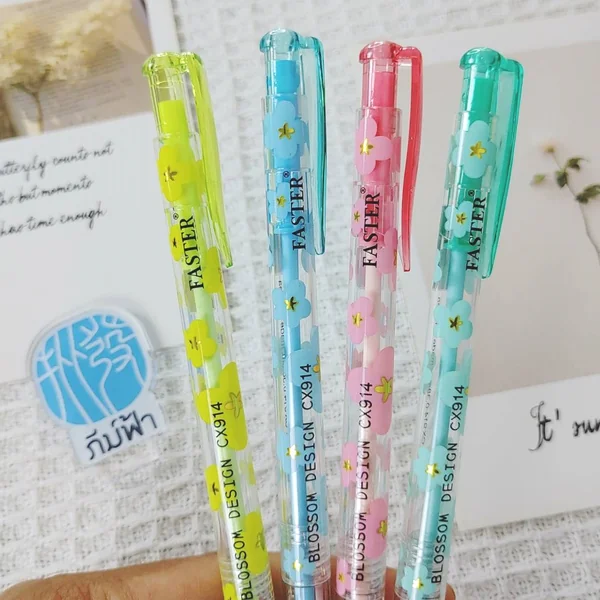 (1 ด้าม) ปากกา ปากกาลูกลื่น FASTER Blossom หัว 0.38มม. รุ่น CX914 image 4 (1 ด้าม) ปากกา ปากกาลูกลื่น FASTER Blossom หัว 0.38มม. รุ่น CX914 image 4