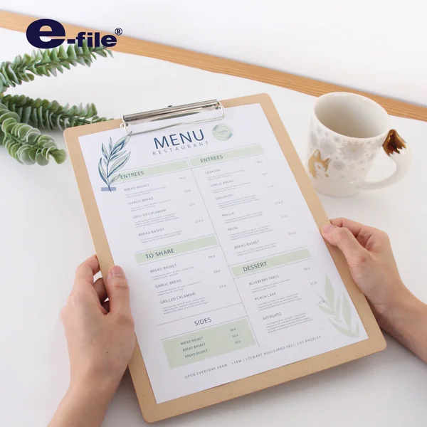 คลิปบอร์ดกระดานอัด MDF e-file รุ่น CCB15 image 2 คลิปบอร์ดกระดานอัด MDF e-file รุ่น CCB15 image 2