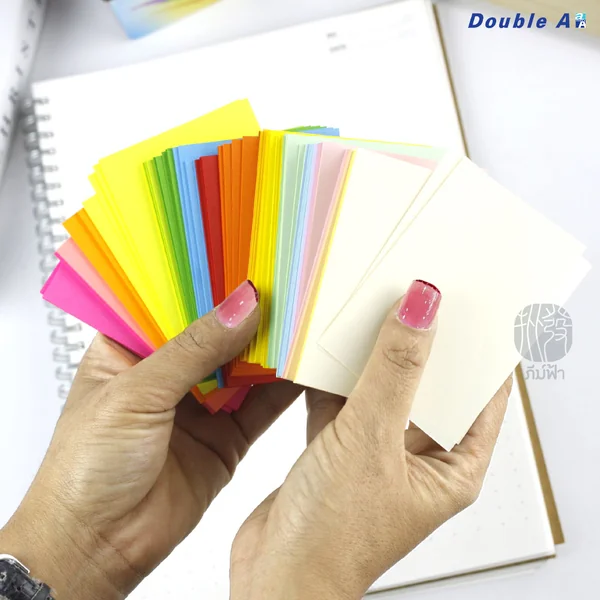 (1กล่อง) Double A กระดาษโน้ต Mini Box 20 สี ขนาด 6 x 8.3 ซม. 80 แกรม 600 แผ่น image 2