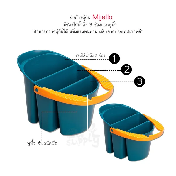 ถังล้าง+ที่วางพู่กัน Mijello Wawer Bucket 2L image 2 ถังล้าง+ที่วางพู่กัน Mijello Wawer Bucket 2L image 2