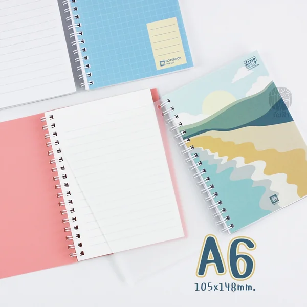 Elephant สมด สมุดสันห่วง มีเส้น ขนาดA6 70แกรม/50แผ่น (1เล่ม) image 2 Elephant สมด สมุดสันห่วง มีเส้น ขนาดA6 70แกรม/50แผ่น (1เล่ม) image 2