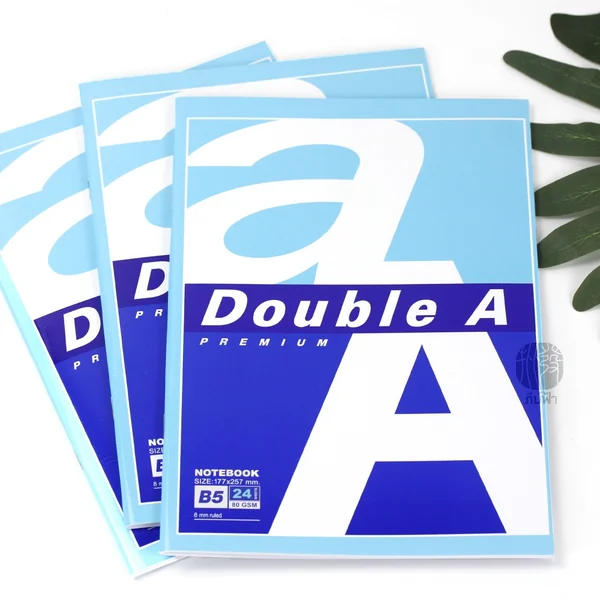 (1เล่ม) สมุดบันทึก สมุดโน๊ต มีเส้น Double A ขนาด B5 24แผ่น / 80 แกรม image 2 (1เล่ม) สมุดบันทึก สมุดโน๊ต มีเส้น Double A ขนาด B5 24แผ่น / 80 แกรม image 2