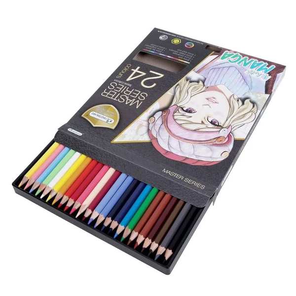 สีไม้ Master Art รุ่นมังงะ 24 สี หัวไส้สีขนาด 3.3 มม. เหมาะสำหรับระบายสีการ์ตูนมังงะ (MANGA)โดยเฉพาะ image 2 สีไม้ Master Art รุ่นมังงะ 24 สี หัวไส้สีขนาด 3.3 มม. เหมาะสำหรับระบายสีการ์ตูนมังงะ (MANGA)โดยเฉพาะ image 2