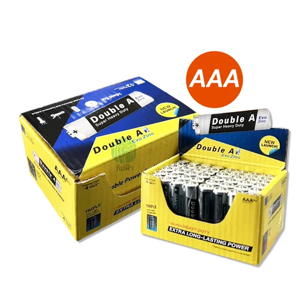 (ยกกล่อง) 12 แพ็ก ถ่านคาร์บอนซิงค์ Double A ขนาด AA / AAA กำลังไฟ 1.5V image 6 (ยกกล่อง) 12 แพ็ก ถ่านคาร์บอนซิงค์ Double A ขนาด AA / AAA กำลังไฟ 1.5V image 6
