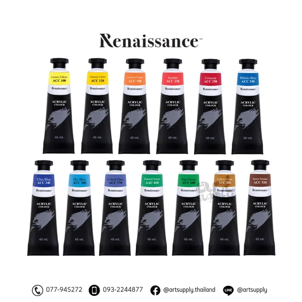สีอะคริลิก Renaissance 45 ml สีอะคริลิก Renaissance 45 ml