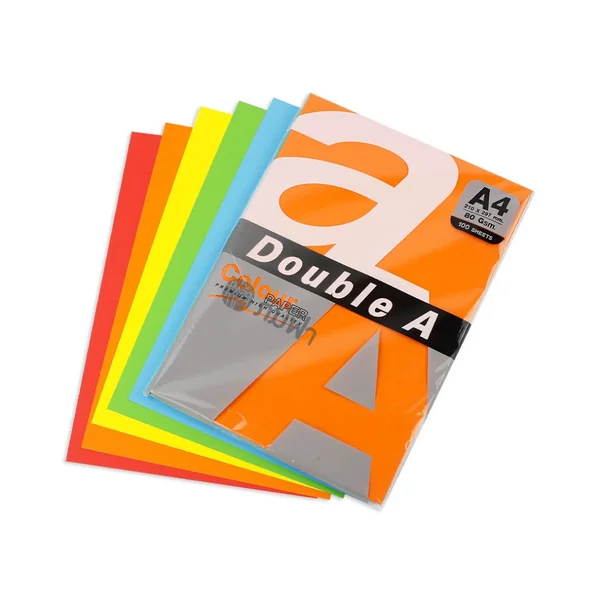 กระดาษสี Double A ขนาด A4 หนา 80 แกรม จำนวน 100 แผ่น image 3 กระดาษสี Double A ขนาด A4 หนา 80 แกรม จำนวน 100 แผ่น image 3