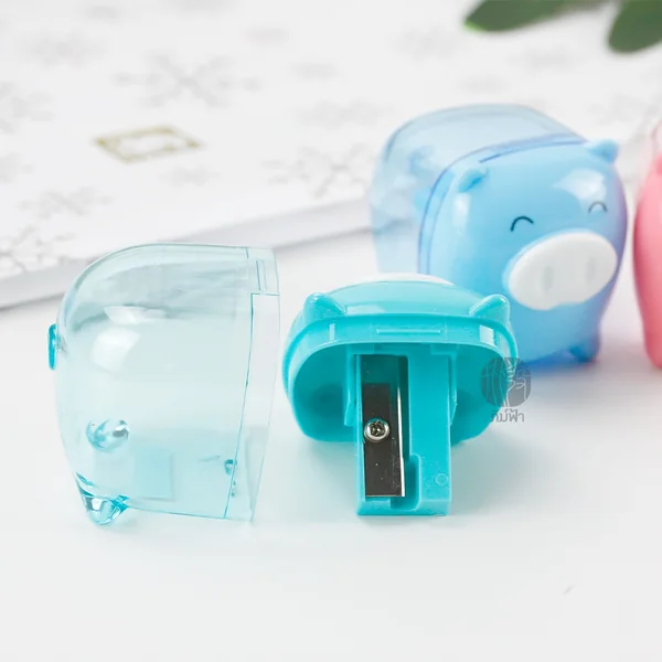 Deli 0557 Pencil Sharpener กบเหลาดินสอหมูสุดน่ารัก และ กบเหลาดินสอรูปถ้วย Deli 0551 คละสี จำนวน 1 ชิ้น image 2