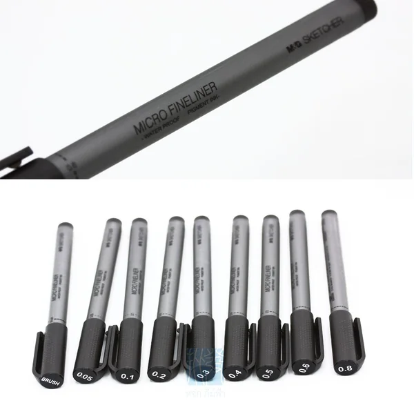 M&Gปากกาตัดเส้นสีดำ 0.05mm-0.8mm Micro Fineliner image 2