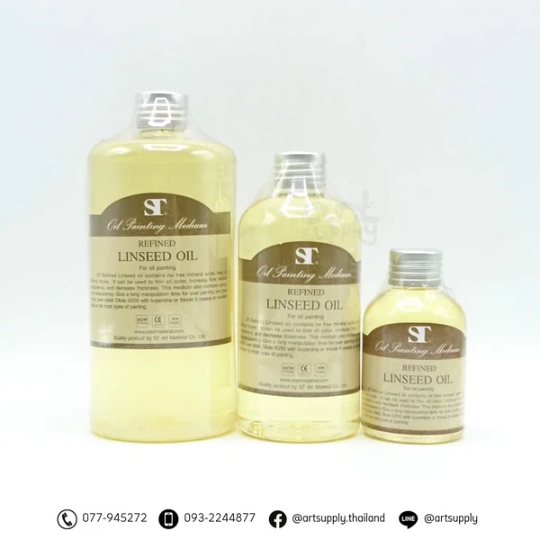 น้ำมันลินสีด ST ปริมาณ 100ml / 250ml / 500ml. น้ำมันลินสีด ST ปริมาณ 100ml / 250ml / 500ml.