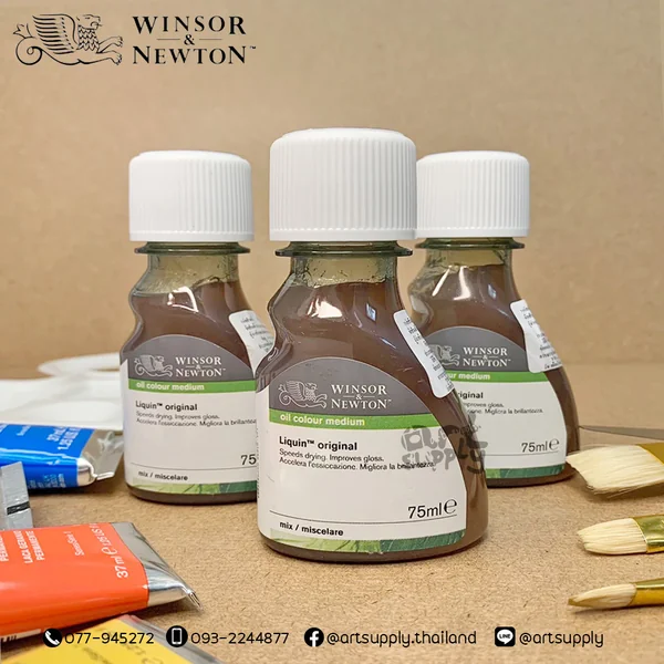 Winsor & Newton น้ำมันผสมสีแห้งเร็ว Liquin original 75 ml. Winsor & Newton น้ำมันผสมสีแห้งเร็ว Liquin original 75 ml.