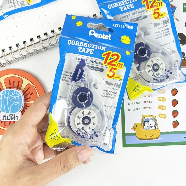 Pentel เทปลบ เทปลบคำผิด ขนาด 12 มม. x 5 มม. รุ่น XZTT15P-WE image 2 Pentel เทปลบ เทปลบคำผิด ขนาด 12 มม. x 5 มม. รุ่น XZTT15P-WE image 2