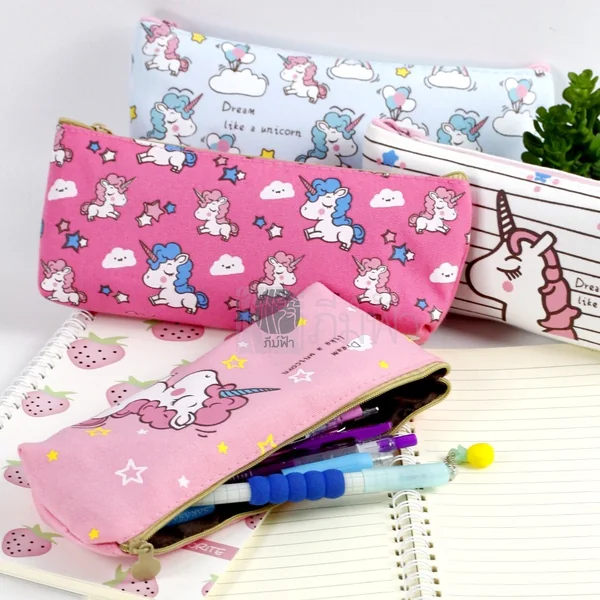 กระเป๋าดินสอ กระเป๋าซิปผ้าแคนวาส MT favourgift ลายยูนิคอร์น Dream like a Unicorn image 2 กระเป๋าดินสอ กระเป๋าซิปผ้าแคนวาส MT favourgift ลายยูนิคอร์น Dream like a Unicorn image 2