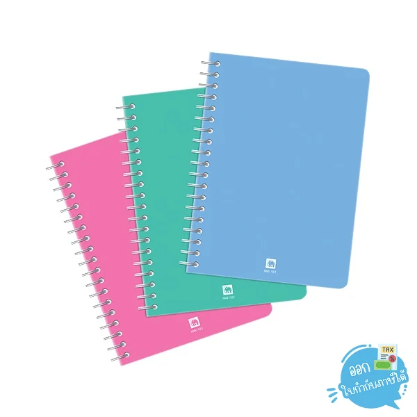 สมุดบันทึก สันห่วง ปกPP ขนาด B5 70แกรม/60แผ่น ตราช้าง รุ่น NW-101 สมุดบันทึก สันห่วง ปกPP ขนาด B5 70แกรม/60แผ่น ตราช้าง รุ่น NW-101