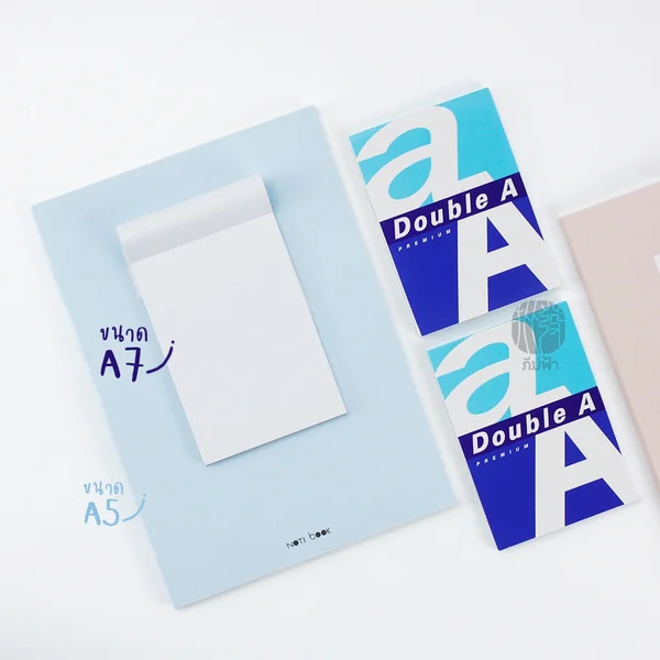 (ยกแพ็ค) 12 เล่ม Double A Office สมุดฉีก ไม่มีเส้น ขนาด A7 หนา 80 แกรม 40แผ่น/เล่ม image 5