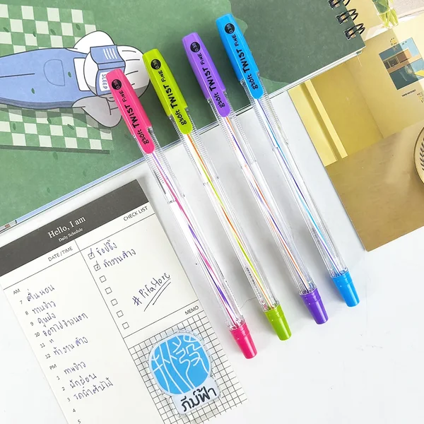 ปากกา ปากกาลูกลื่น g'soft หัว 0.38มม. รุ่น Twist Fine (1ด้าม) image 2
