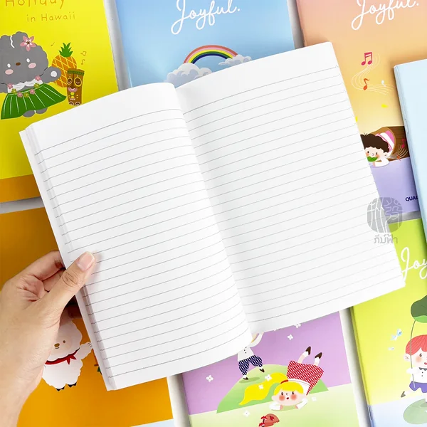 Quality สมุดบันทึก สมุดโน๊ต ลาย Fancy ขนาด ตัด9 60แกรม 80แผ่น คละลาย image 2