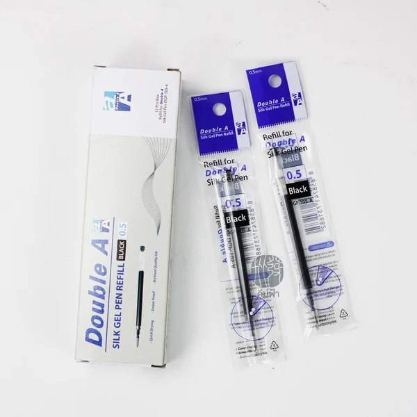 ไส้ปากกาเจล Double A รุ่น Silk Gel Pen ดำ แดง น้ำเงิน image 2