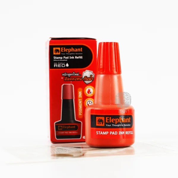 หมึกเติมแท่นประทับ 30ml. สูตรกันน้ำ ตราช้าง image 4 หมึกเติมแท่นประทับ 30ml. สูตรกันน้ำ ตราช้าง image 4
