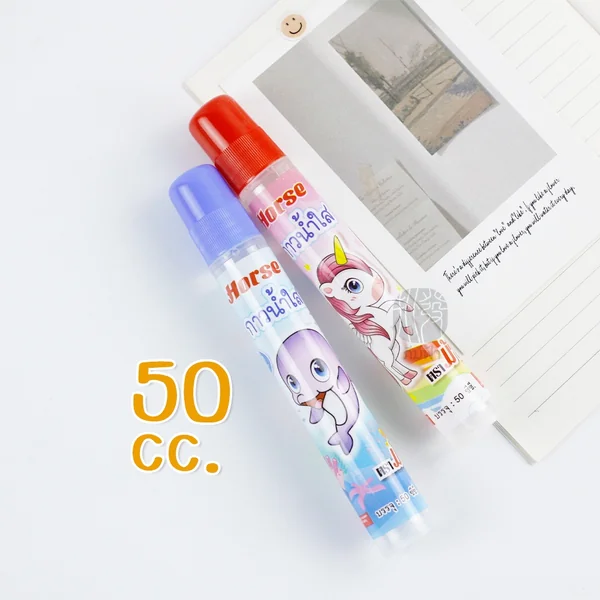 ( 1 ขวด ) กาวน้ำ กาวน้ำใส 30cc./50cc. ตราม้า image 4