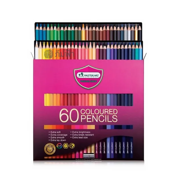 สีไม้ Master Art (มาสเตอร์อาร์ต) รุ่น Premium Grade 60สี 72สี หัวเดียว / สองหัว image 2 สีไม้ Master Art (มาสเตอร์อาร์ต) รุ่น Premium Grade 60สี 72สี หัวเดียว / สองหัว image 2