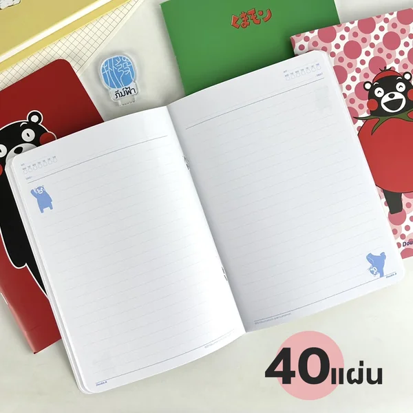 สมุดบันทึก Double A x Kumamon สมุดโน้ตมีเส้น ขนาด A5 40 แผ่น image 3