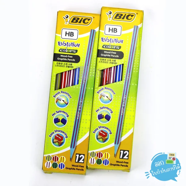 ดินสอดำ Bic Evolution เกรด HB (12แท่ง/กล่อง) ดินสอดำ Bic Evolution เกรด HB (12แท่ง/กล่อง)