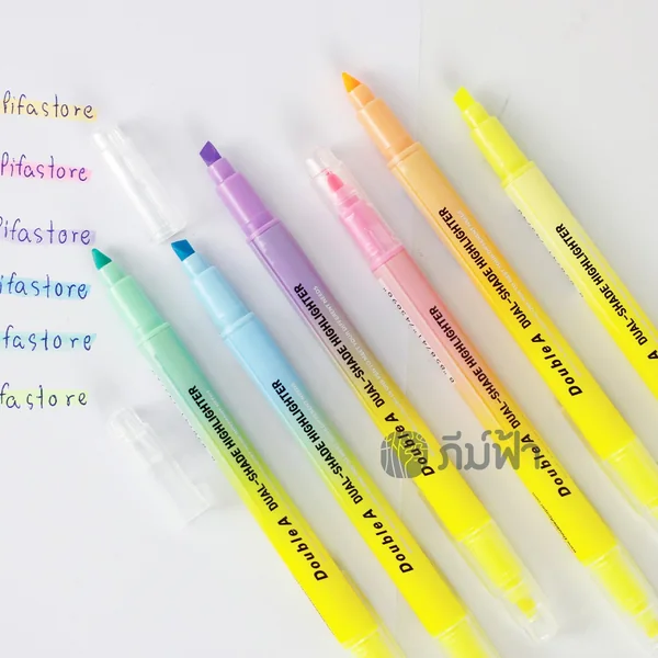 (1ด้าม) ปากกาไฮไลท์ ปากกาเน้นข้อความ 2 หัว ไฮไลท์ Double A Dual Highlighter image 3 (1ด้าม) ปากกาไฮไลท์ ปากกาเน้นข้อความ 2 หัว ไฮไลท์ Double A Dual Highlighter image 3