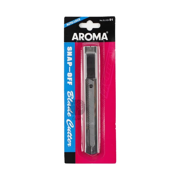 คัตเตอร์ มีดคัตเตอร์ สแตนเลส ระบบออโต้ล็อค Aroma image 6 คัตเตอร์ มีดคัตเตอร์ สแตนเลส ระบบออโต้ล็อค Aroma image 6